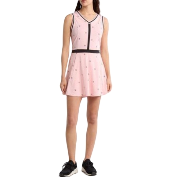 NWT Original Penguin Logo Tennis Dress Pink Sleeveless Athletic Size M - Picture 1 of 16
